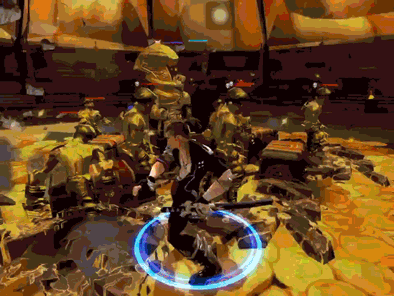 游戏背景设定在未来世界,人物,场景等都极具美感.